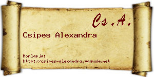 Csipes Alexandra névjegykártya