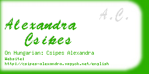 alexandra csipes business card